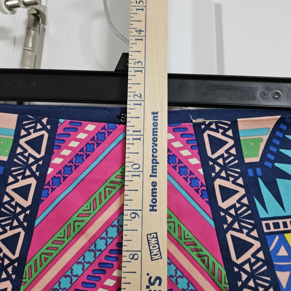 Pantalones Cortos Flying Tomato Cintura Alta Para Mujer Pequeños Multicolor Geométricos Funky Hippie  Foto 4 de 4