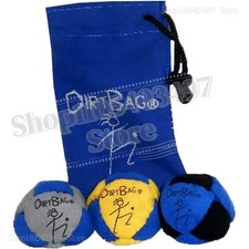 Dirtbag Classic Footbag Hacky Sack 3-Pack with Carry Pouch,Sand-Filled 8-Panel S