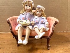 Rare Seymour Mann Connoisseur Collection Porcelain Joanne & Larissa Figurine
