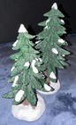 St. Nicholas Square Village Collection Set of 2 Hand Painted Trees 6” & 8” — photo 9