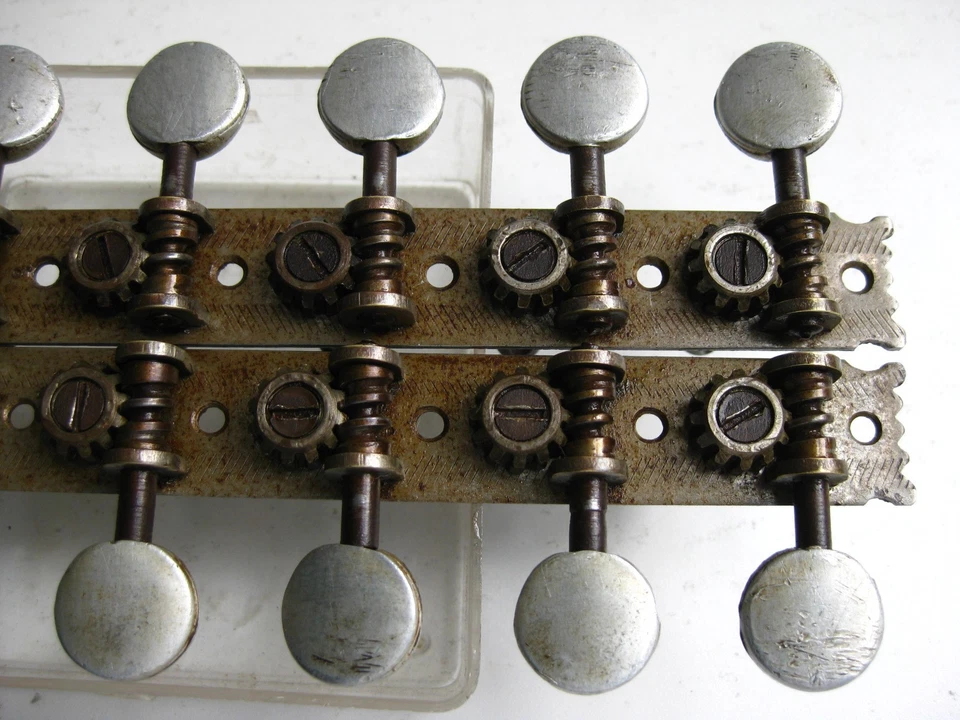 Vintage 1920's Oscar Schmidt 12-Strings Mandolin Tuners Set for Project - Image 3 of 4