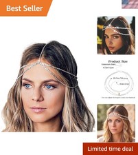 Elegant Gold Sequin Head Chain for Festivals   Bohemian Hair Jewelry Accessory