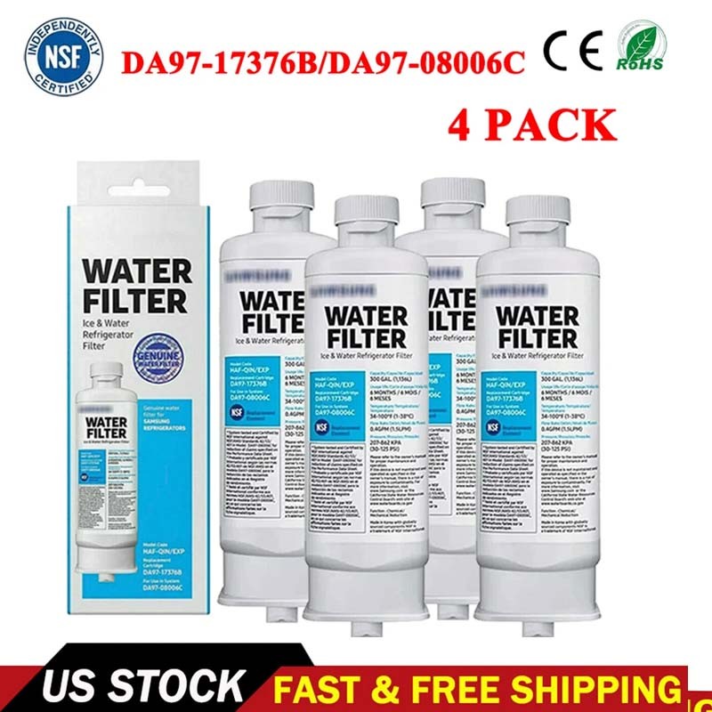 4 PACK for Samsung DA97-17376B HAF-QIN/EXP Refrigerator Wate