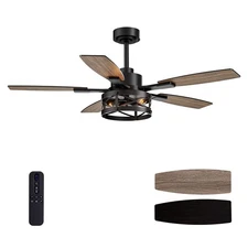 52 Inch Ceiling Fans with Lights and Remote & APP Control, Farmhouse Ceiling ...