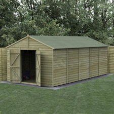 Forest 4Life 10x20 Apex Shed No Window Double Door Garden Storage 25Yr Guarantee