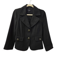 Talbots 100 Wool Two Button Blazer Jacket Size 2