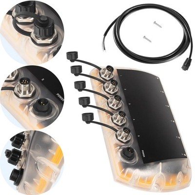 For Humminbird APEX, SOLIX, Helix G4N/G3N 411850-1 5 Port Ethernet Switch, Black