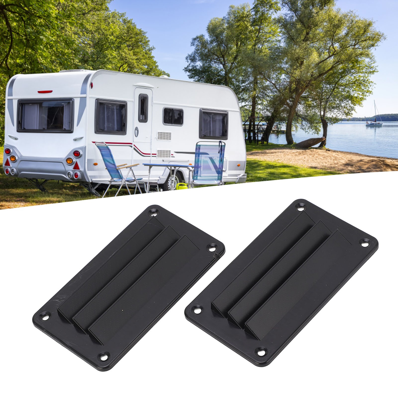 2pcs RV Air Vent Louver Professional Bathroom Office Ventilation Outlet Grille