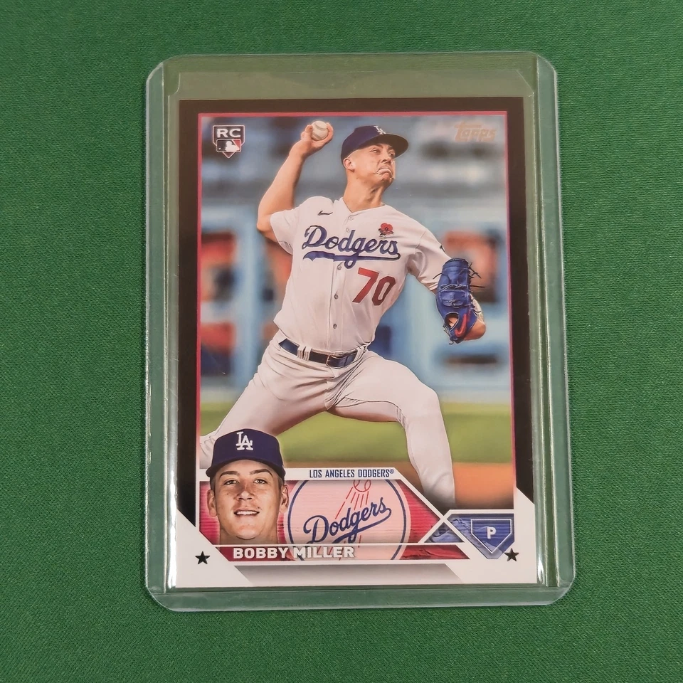 2023 Topps Update Series Bobby Miller Black Border #51/72 RC SP US188 LA Dodgers - Image 4 of 4