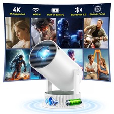 4K Projector Smart HD LED 5G WiFi Bluetooth HDMI USB Android Office Home Theater