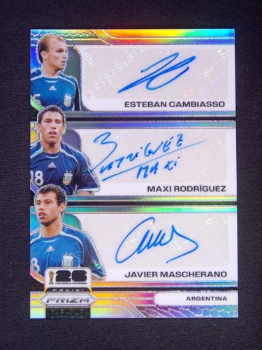 1/5 ≈1/1 2026 Prizm FIFA World Cup Esteban/Mascherano/Rodriguez Trio Auto Silver