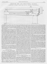 1905 Antique Engineering Print - Armature Disc and Ring-Cutting Machine