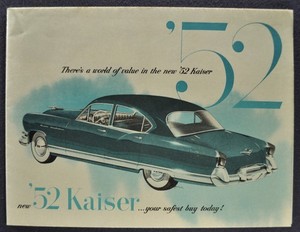 1952 Kaiser Brochure Folder Manhattan Sedan Club Coupe Traveler Nice Original 52