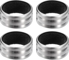uxcell 4Ps Wine Bottle Collars, Stainless Steel Drip Rings with Silver 