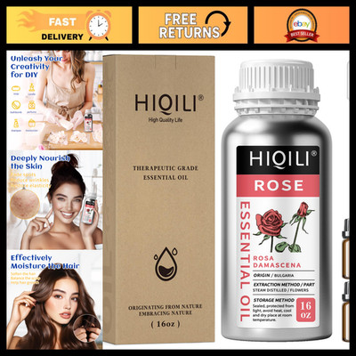 Rose Essential Oil - Large Capacity for Skin Care, Candle Making & Aromatherapy