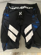 HK Army Paintball crash slider shorts in black and blue worn once size L/XL