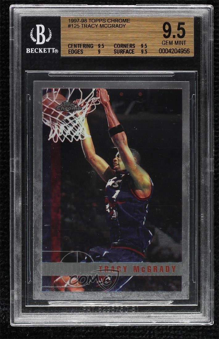 1997-98 Topps Chrome Tracy McGrady #125 BGS 9.5 GEM MINT HOF h8b