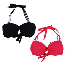 Salt  Cove Juniors Bikini Top Swimsuit Strappy Underwire Push Up Medium New