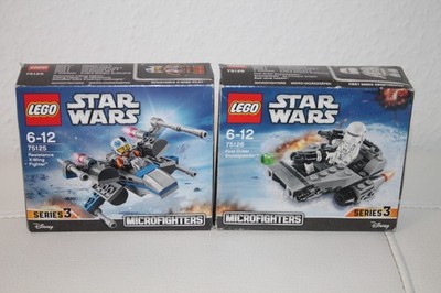 LEGO  Star Wars  75125 Resistance X-Wing Fighter + 75126 First Order Snowspeeder