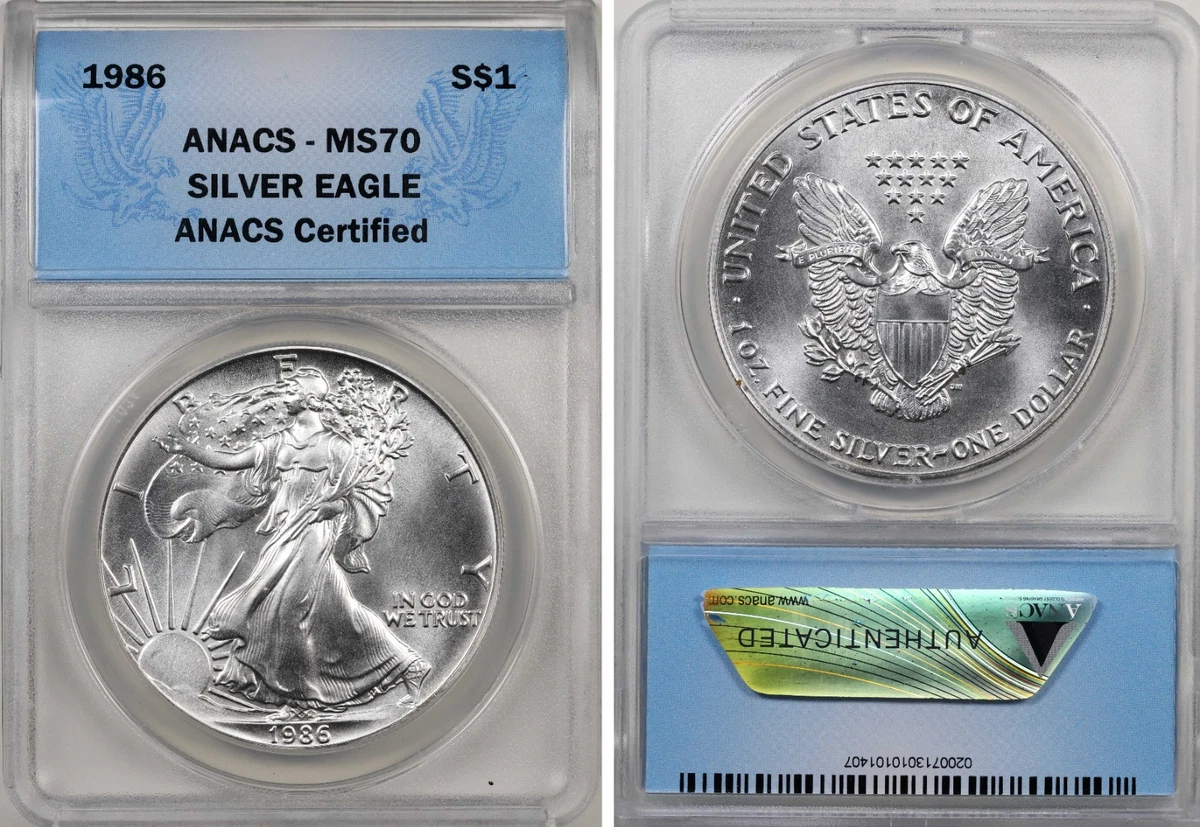 American Eagle ANACS 1986 Silver Bullion Coins for sale | eBay