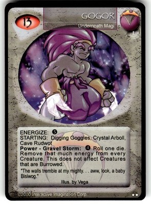 2000 Magi Nation Base Set Limited Edition Card UC Gogor : Underneath Magi