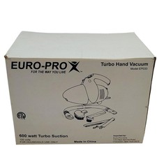 Euro-Pro Turbo Aspirapolvere Manuale EP033 600 Watt Pulitore Portatile con Filo con Attacchi