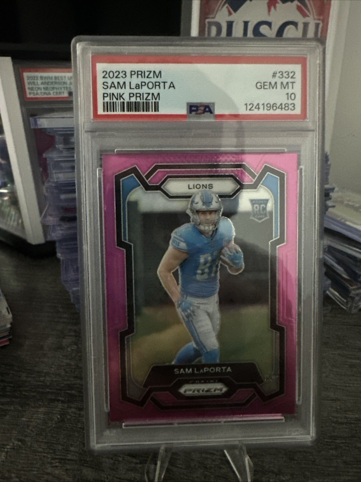 2023 Panini Prizm - Rookies Sam LaPorta #332 Pink Prizm (RC)