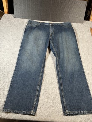 Tasso Elba Jeans Men s Size 42x30 Straight Blue Denim Flat Front Cotton