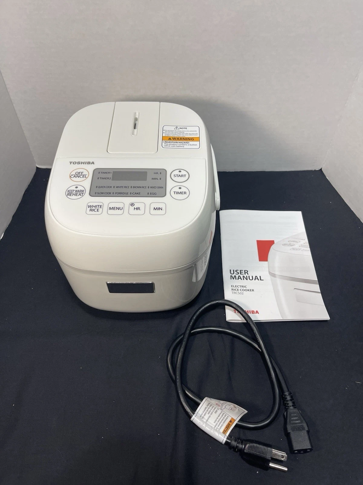 Toshiba TRCS02 Rice Cooker Small 3 Cup LCD Display Tested
Opens in a new window or tab