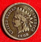 1908 Indian Head Penny- F To VF Detail-Legible Liberty-JC919