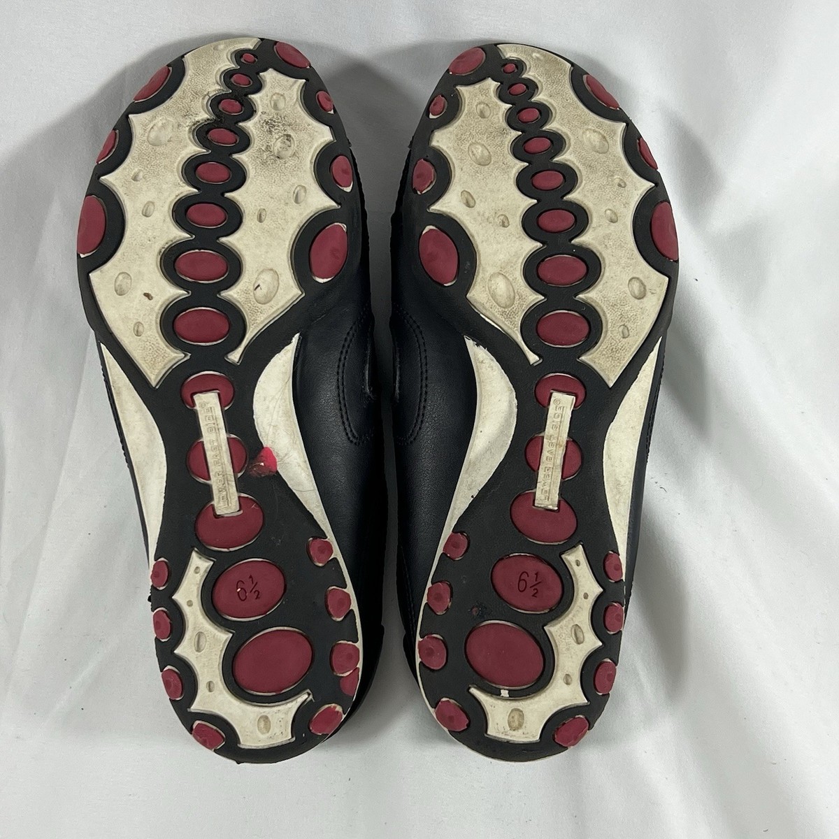 Vintage Y2K Lower East Side Black Red Strap Sneakers Women's 6.5