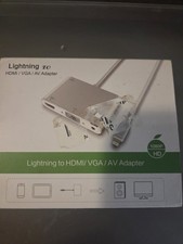 Apple OEM A1439 Lightning To VGA Adapter Dongle AV Connector Preowned