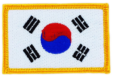 FLAG PATCH PATCHES South Korea korean IRON ON COUNTRY EMBROIDERED SMALL