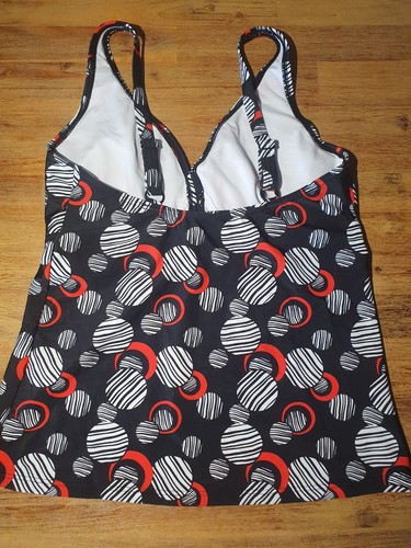 LADYLIKE: LASCANA Tankini mit Bügel + Tanga, 38 Cup E, Schwarz-bunt, NEU&OVP - Picture 4 of 9
