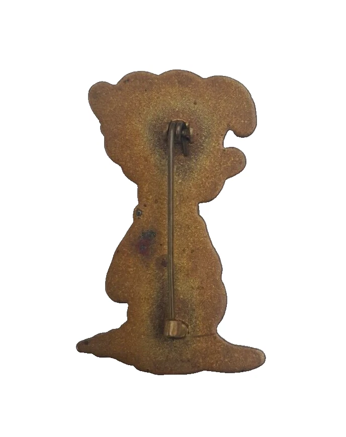 ВИНТАЖНЫЙ 1930-х WALT DISNEY СНЕГ БЕЛЫЙ И СЕМЬ ГНОМОВ ДОПИ ФАРФОРОВЫЙ ЗНАЧОК ЗАКОЛКА - Изображение 2 из 2