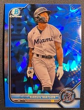 Kahlil Watson 2022 Bowman Chrome Draft Sapphire RC Rookie Prospect Base 10