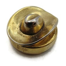 Cowboy Hat Button Cover Vintage