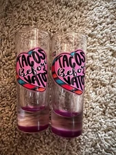 Glass Shots Set Of 2 Tacos Before Vatos