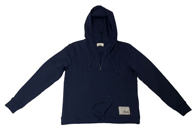 Bally 6301248 Unisex Navy Blue Hooded Sweatshirt MSRP $375
