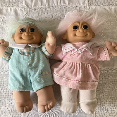 Pink Boy Troll Doll Vintage Good Luck Troll Doll Good Luck Trolls