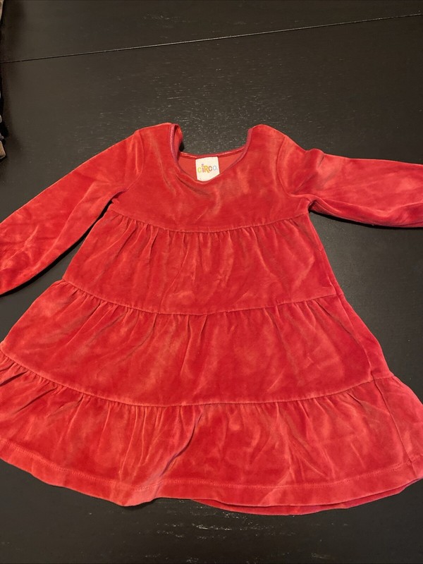 Girls Citrco Red Dress Size 18 Months