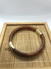 Chinesisches Geschenk braun Vintage Burma Jade offen Armreif Armband (JBG2)