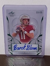 Brock Glenn 2024 Leaf Trinity Football Clear Auto 22/25 Florida St FSU