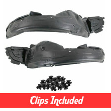 Driver & Passenger Side Fender Liner Set w/ Clips For 2010-2014 Subaru Legacy