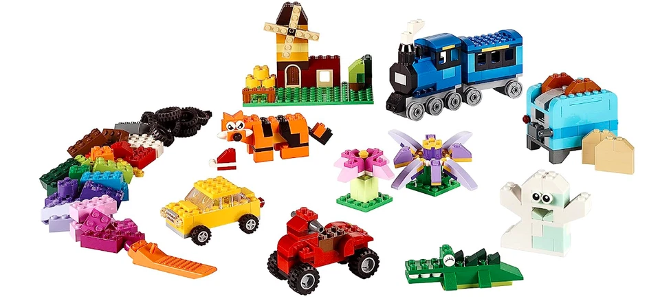 LEGO Creative Brick Box Building Toy Set Car Train Tiger Figure Children Playset - Image 2 of 4