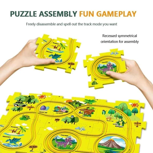 25pcs Electric Rail Car Puzzle Dinosaur Forest Space Ocean Theme Education Toys - Picture 7 of 27