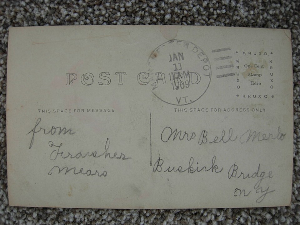 RPPCMANCHESTER DEPOT VTRAILROAD STATIONTRAIN DEPOTVERMONT REAL