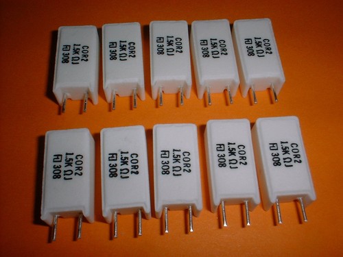 10 PEZZI DI RESISTENZE IN OSSIDO METALLICO 1 KOhm 2W 2 WATT 5% RESI - Foto 3