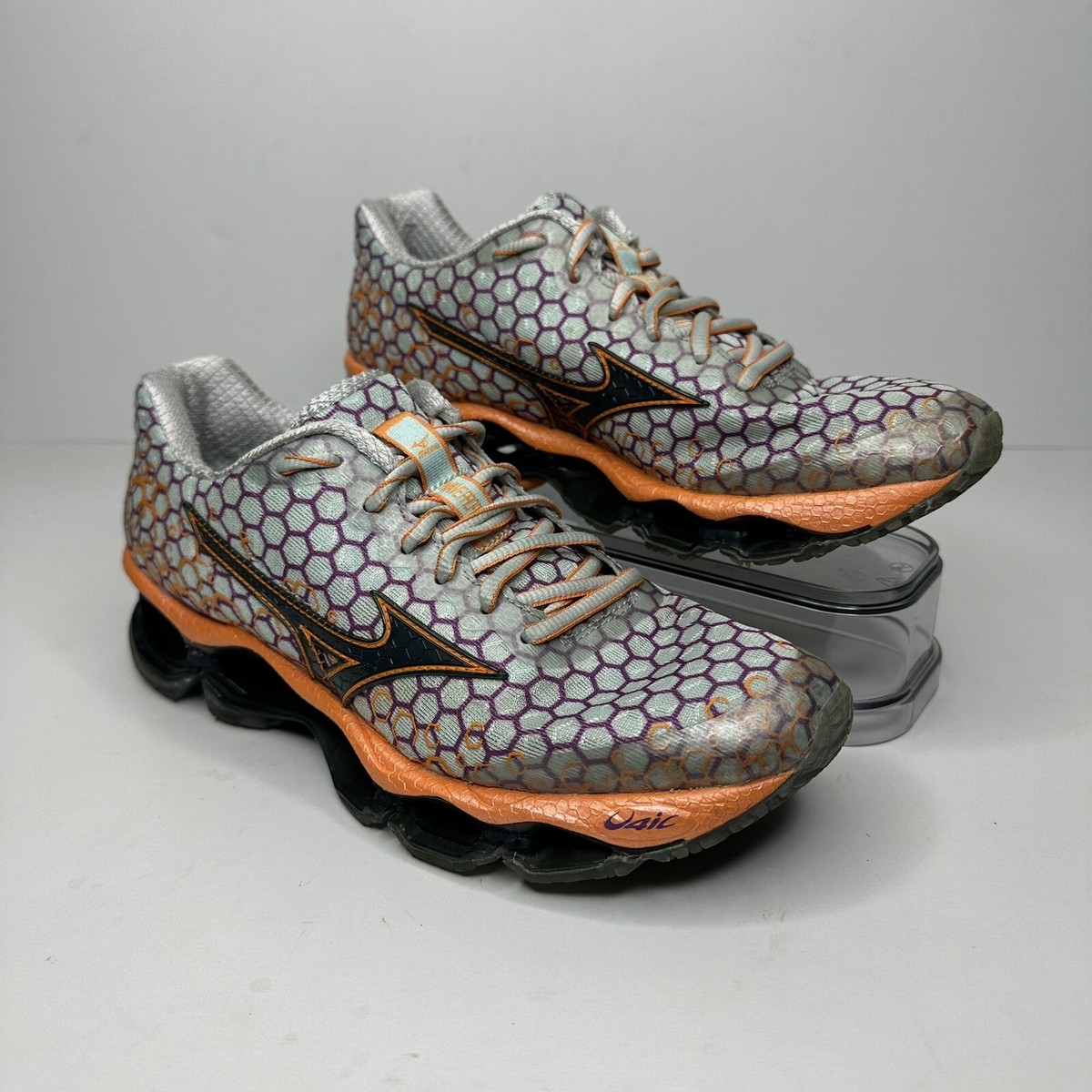 Mizuno Wave Prophecy Running Shoes Womens W Orange Purple Athletic  Sneaker