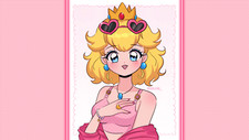 Anime princess peach super mario blonde bros rings jewel Playmat Gaming Mat Desk